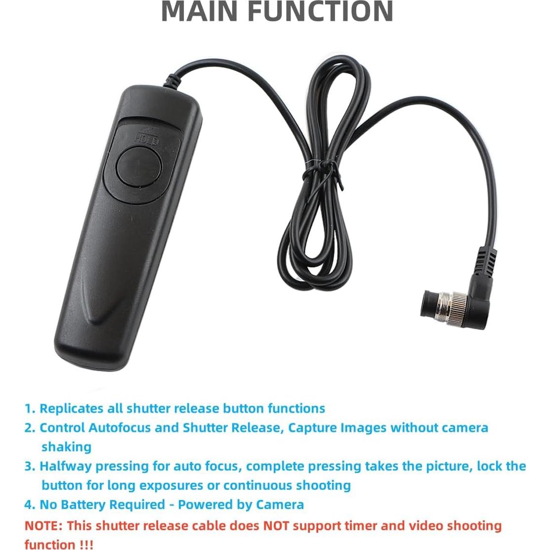 Cable de liberación del obturador Keabroir SRC-NMC30 para Nikon