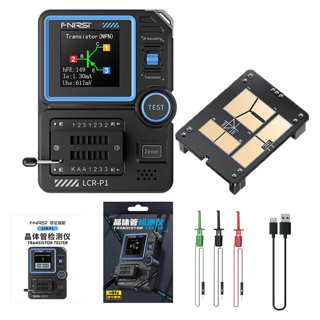 Probador de Transistores LCR-P1 OUGETHER Multifuncional Azul
