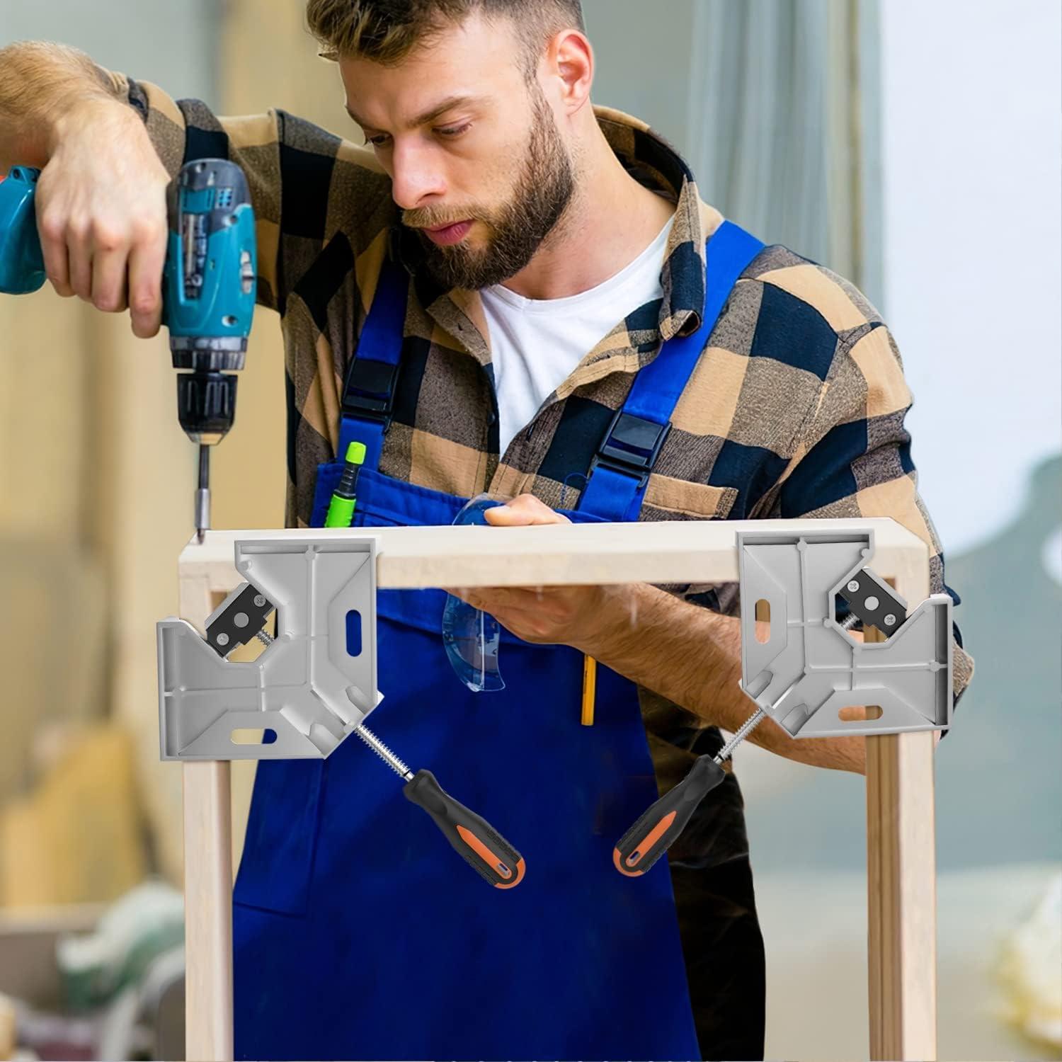 Abrazadera de Ángulo Recto Housolution 4 Pack Aluminio 90°