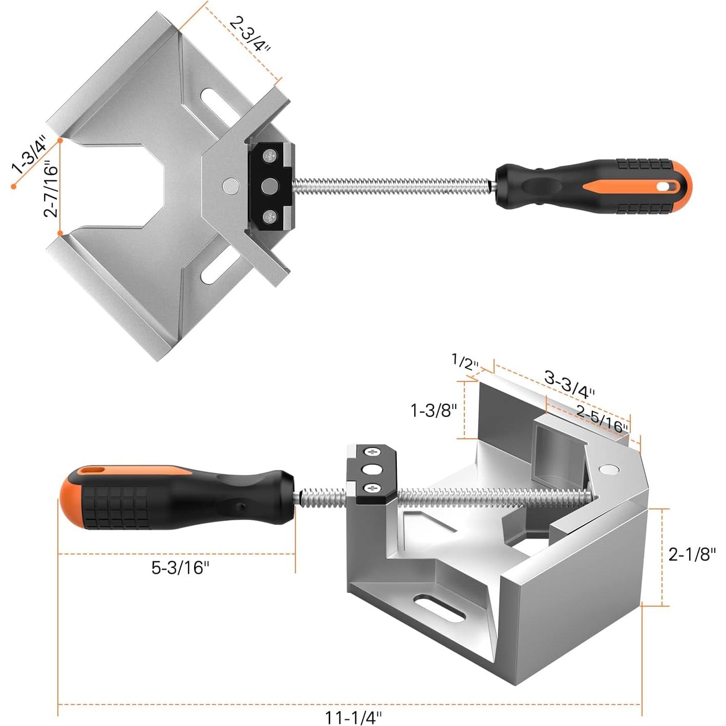 Abrazadera de Ángulo Recto Housolution 4 Pack Aluminio 90°