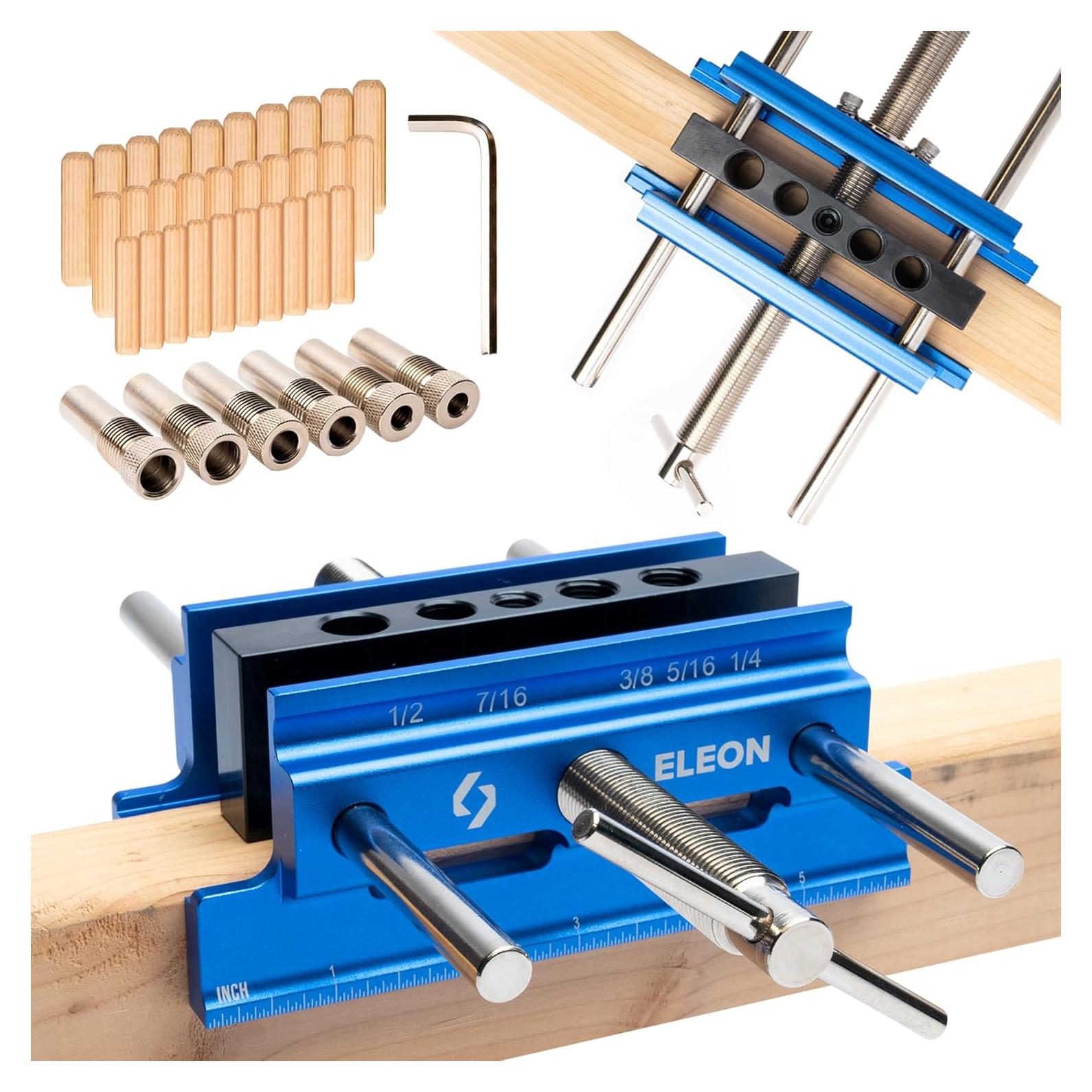 Plantilla de Dowel Autocentrante Eleon - Aluminio Azul Extra Grande