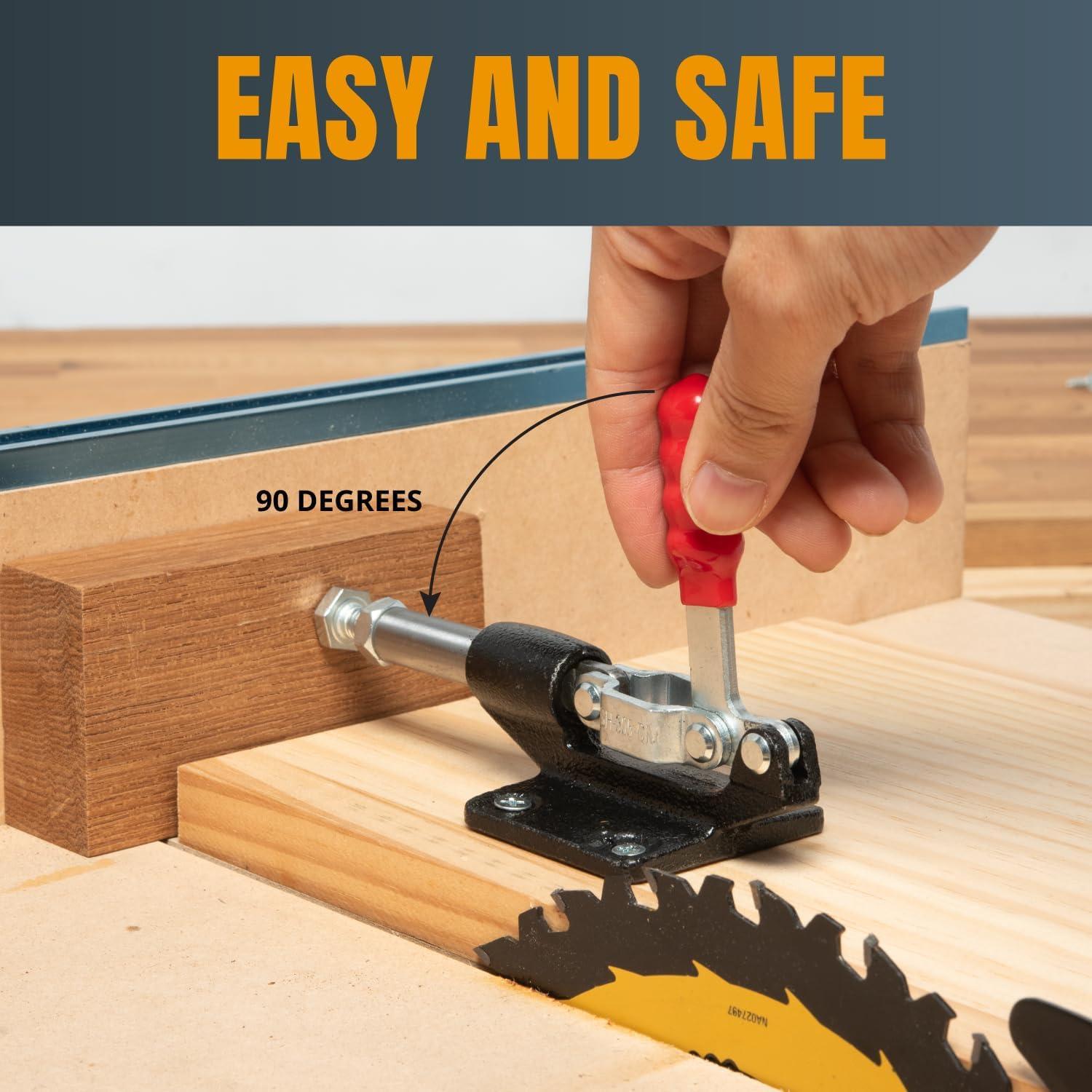 Abrazaderas de Palanca POWERTEC 4PK 305CM 227kg Hierro Dúctil