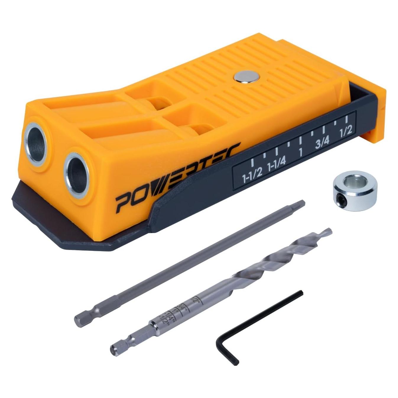 Kit Jig Agujero de Bolsillo POWERTEC 72248 con Broca y Accesorios