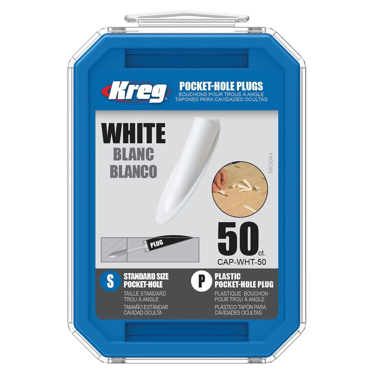 Tapones de Plástico Blancos Kreg TAP-WHT-50 - 50 Unidades
