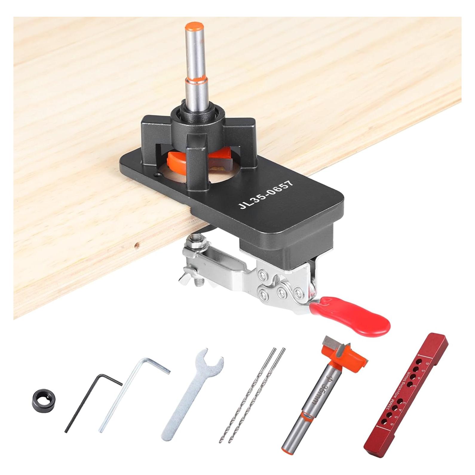 Jig de Bisagra Oculta OMISTAR con Abrazadera Rápida 35 mm