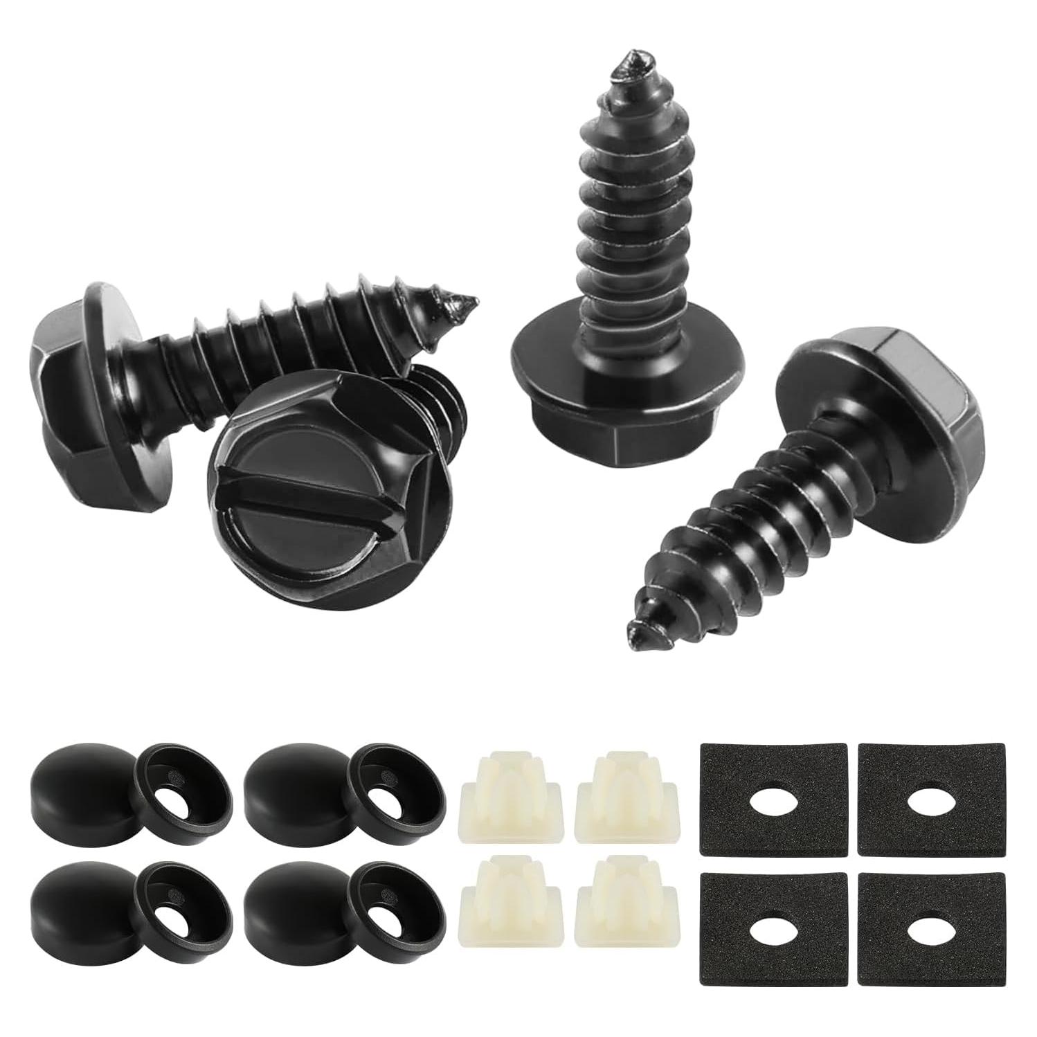 Tornillos para Placas de Licencia LivTee Acero Inoxidable 4 Pcs