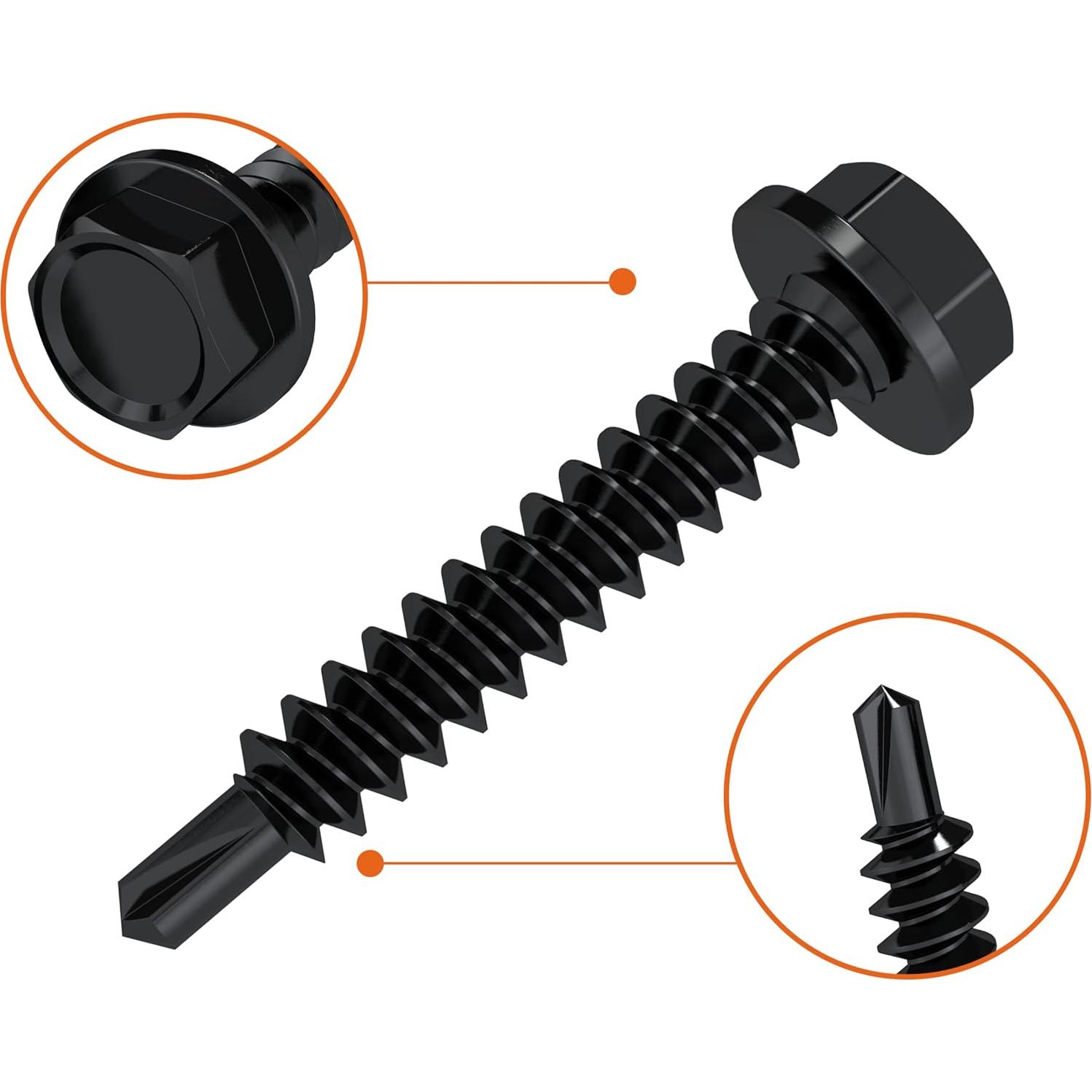 Tornillos autorroscantes #8 MAKERS BOLT 180 pcs acero inoxidable