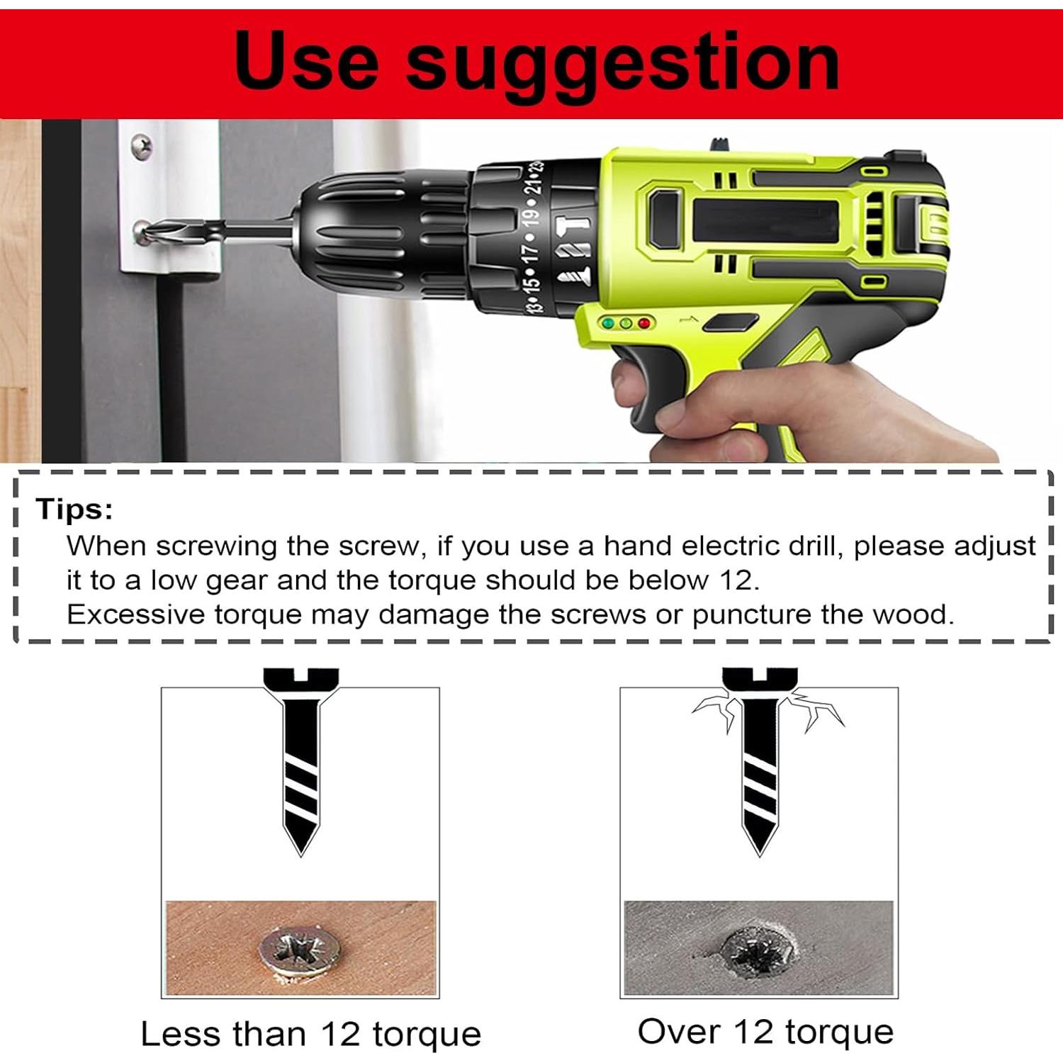 Juego de Tornillos de Cabeza Plana LERNOU 420 Pcs Acero Inoxidable