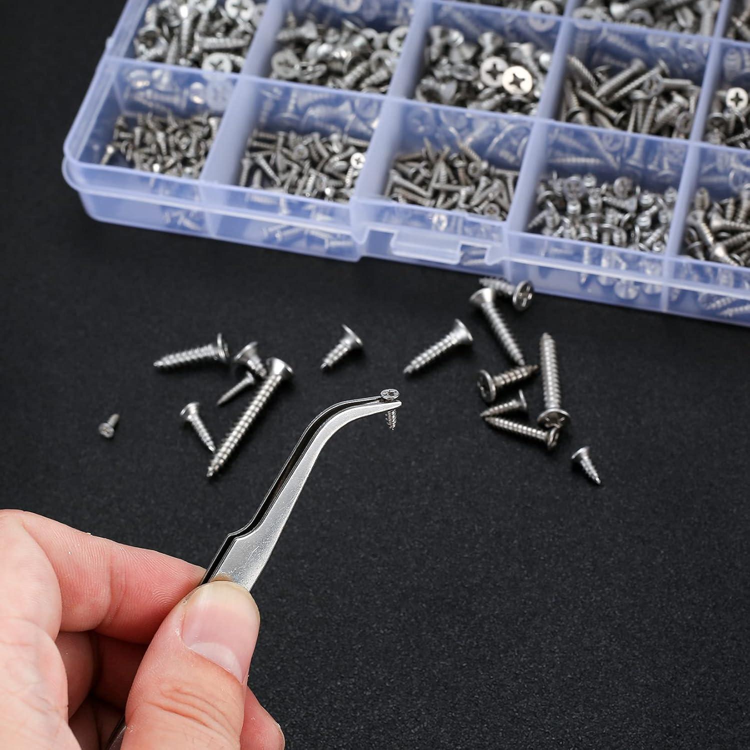 Kit de Tornillos Autoperforantes para Madera Qiwuhai 595 Piezas