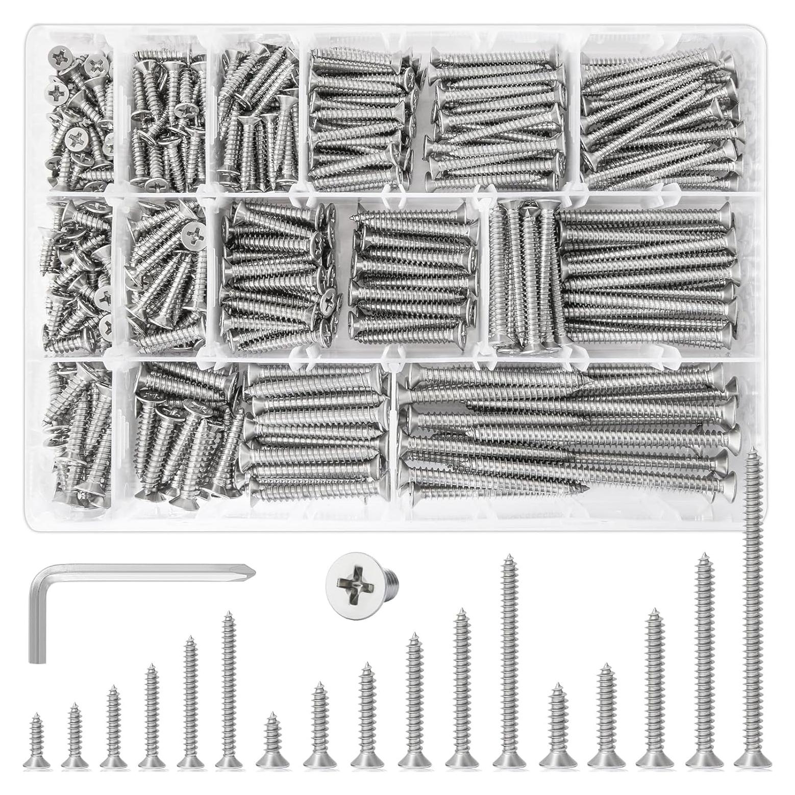 Kit de Tornillos Autoperforantes K Kwokker 540 Pcs Acero Inoxidable