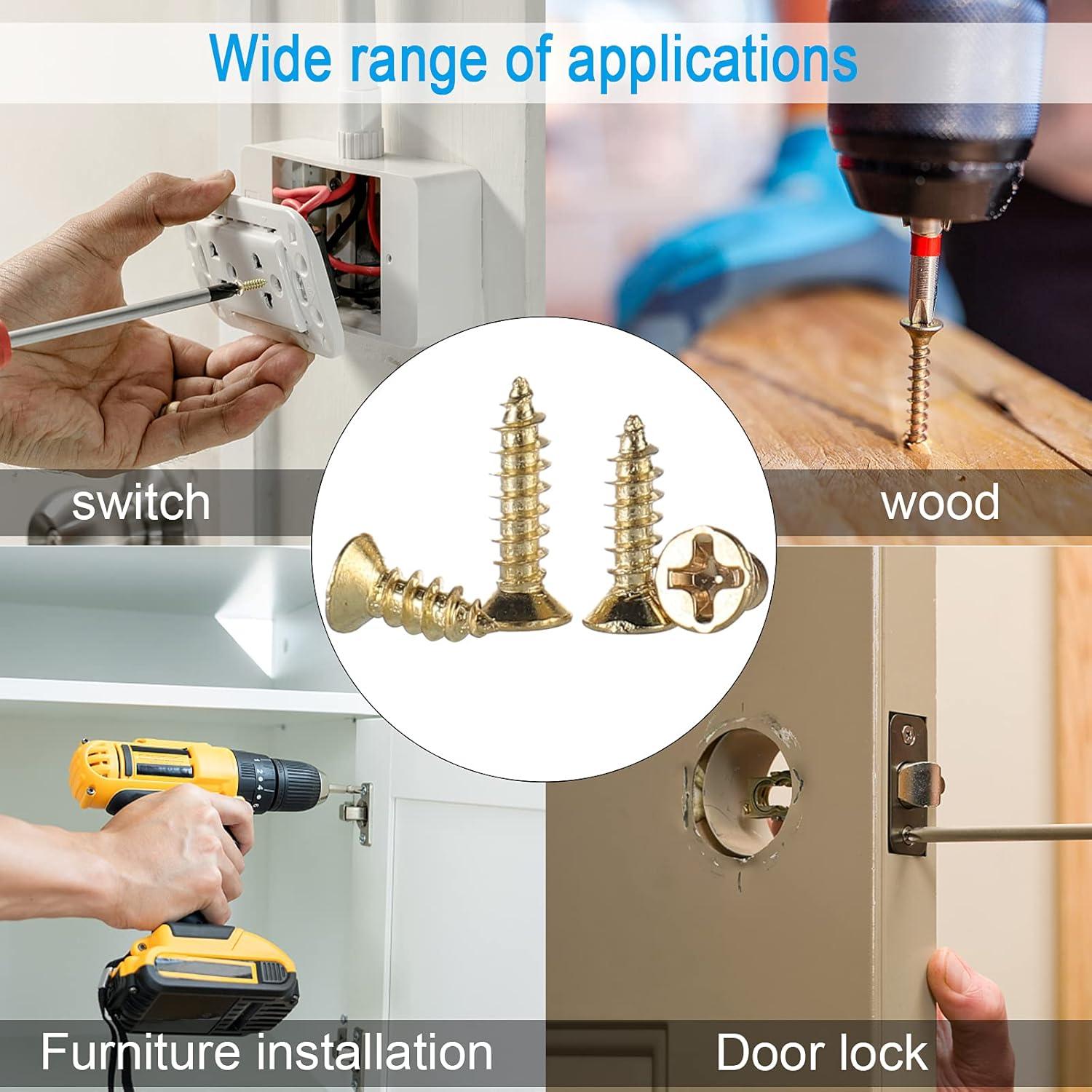 1200 Tornillos Phillips Autoperforantes M2 M2.5 M3 Dorados