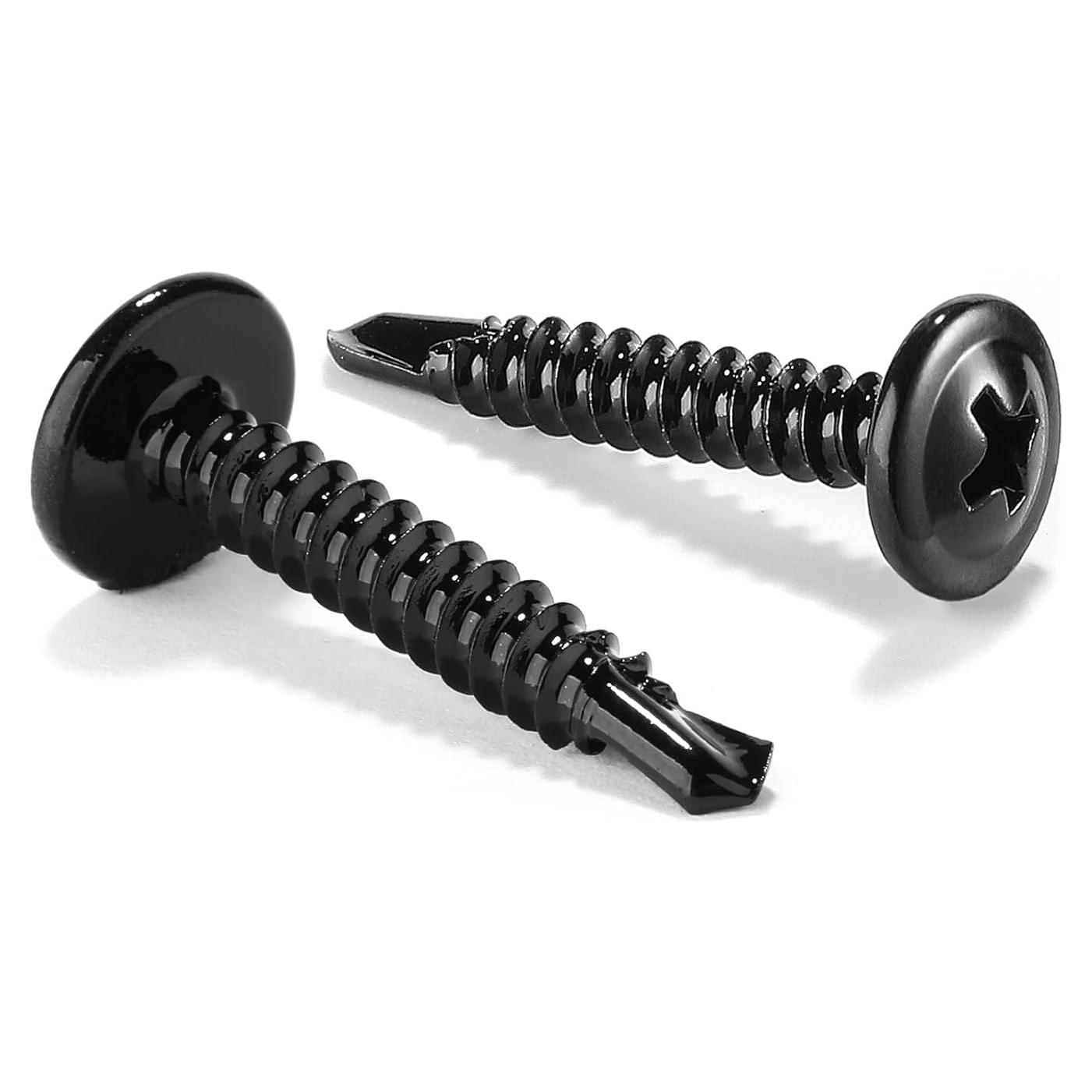 Tornillos Autoperforantes SG TZH #8 x 2.54 cm 500PCS Acero Inoxidable Negro