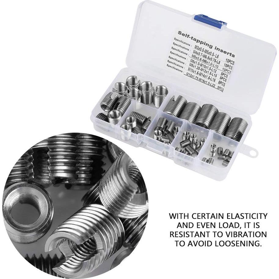 50 Inserciones de Rosca Autoperforantes Acero Inoxidable Walfront