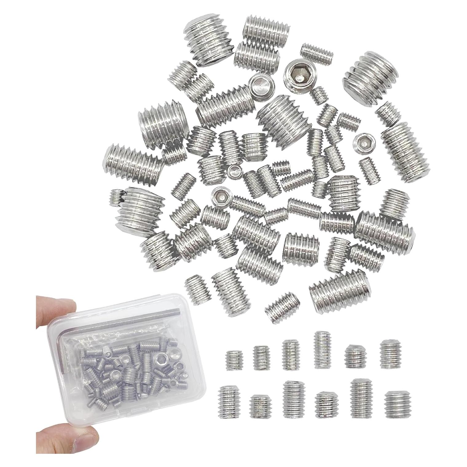 Juego de 60 Tornillos de Fijación Allen HIQTRADEBYJJ Acero Inoxidable