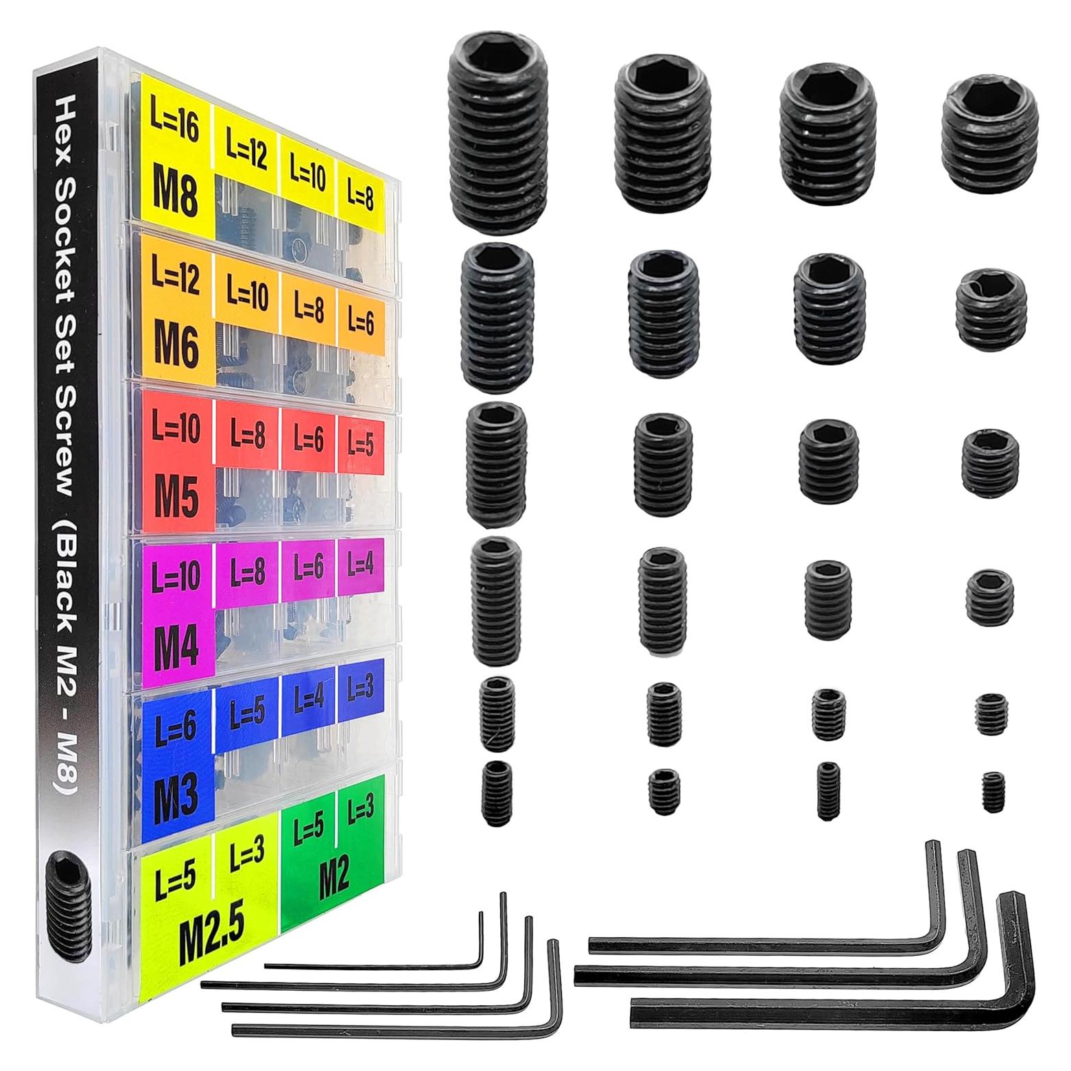 Conjunto de Tornillos Variados 707 Pcs Acero Aleado Clase 12.9