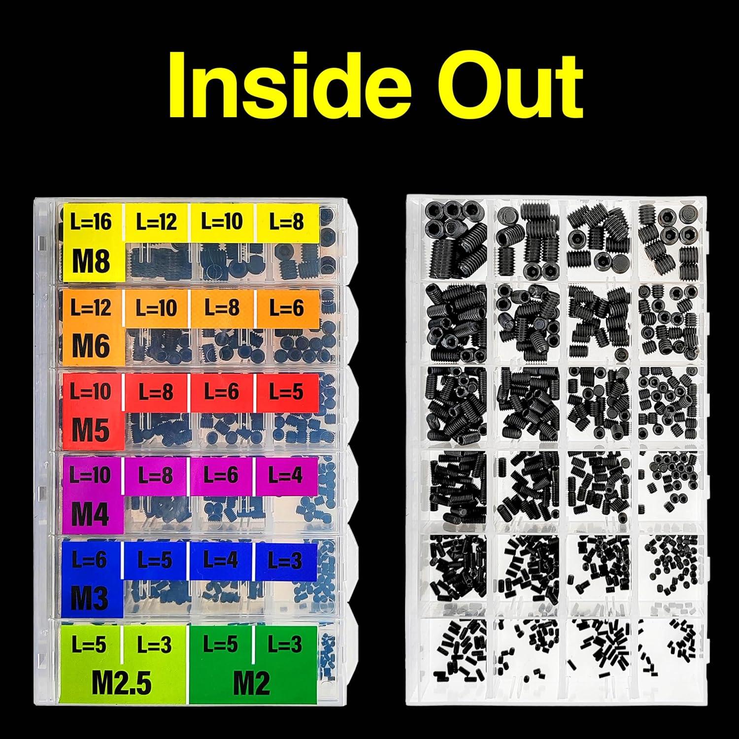 Conjunto de Tornillos Variados 707 Pcs Acero Aleado Clase 12.9