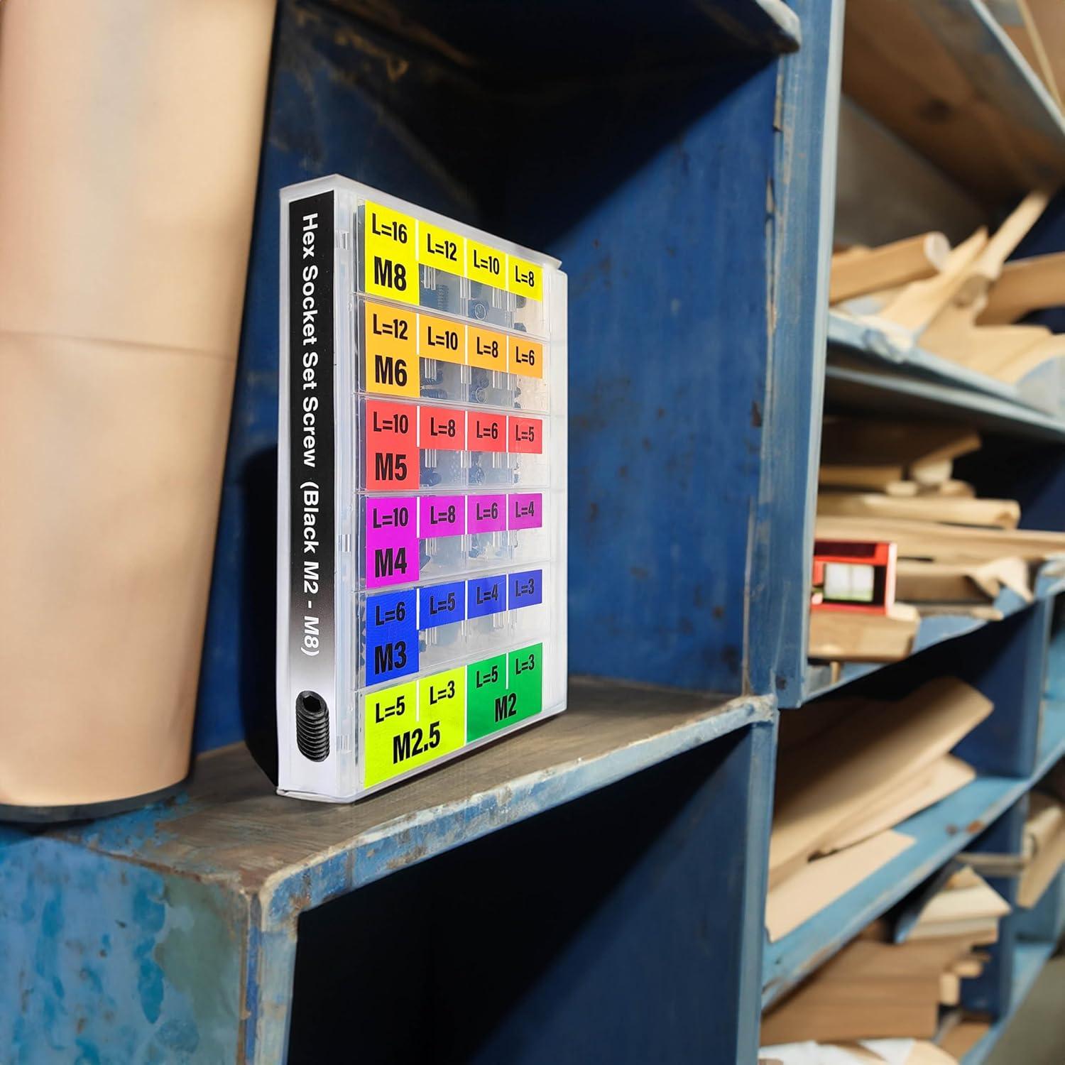 Conjunto de Tornillos Variados 707 Pcs Acero Aleado Clase 12.9