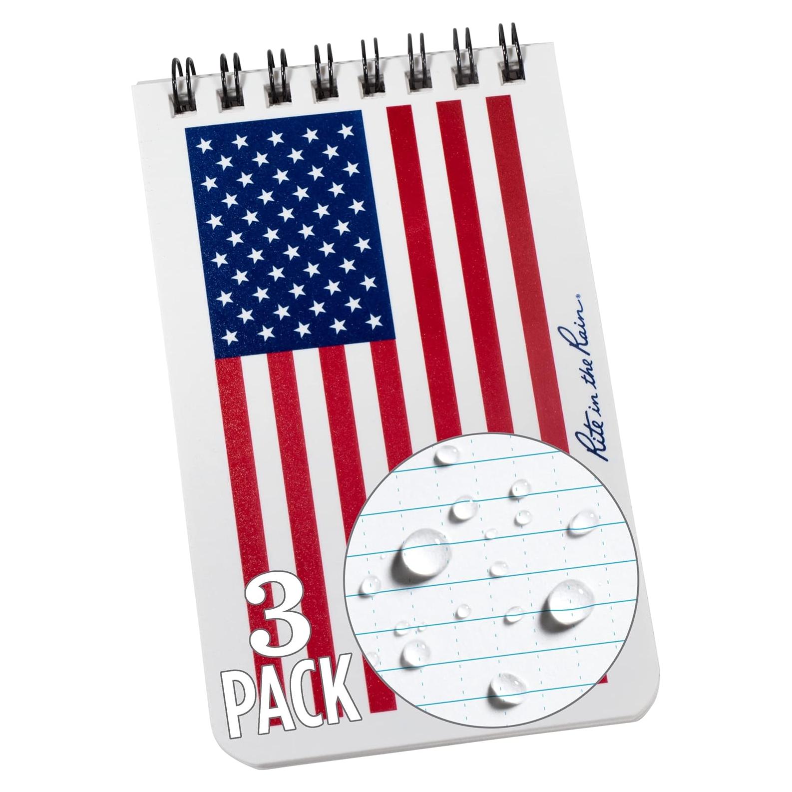 Cuaderno Espiral Impermeable Rite in the Rain 3x5" Paquete de 3