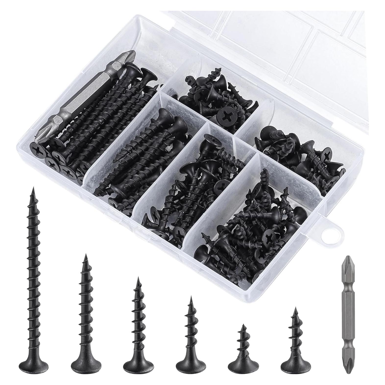 Kit de Tornillos para Drywall Wensilon Negros Phillips 1.27-5.08 cm