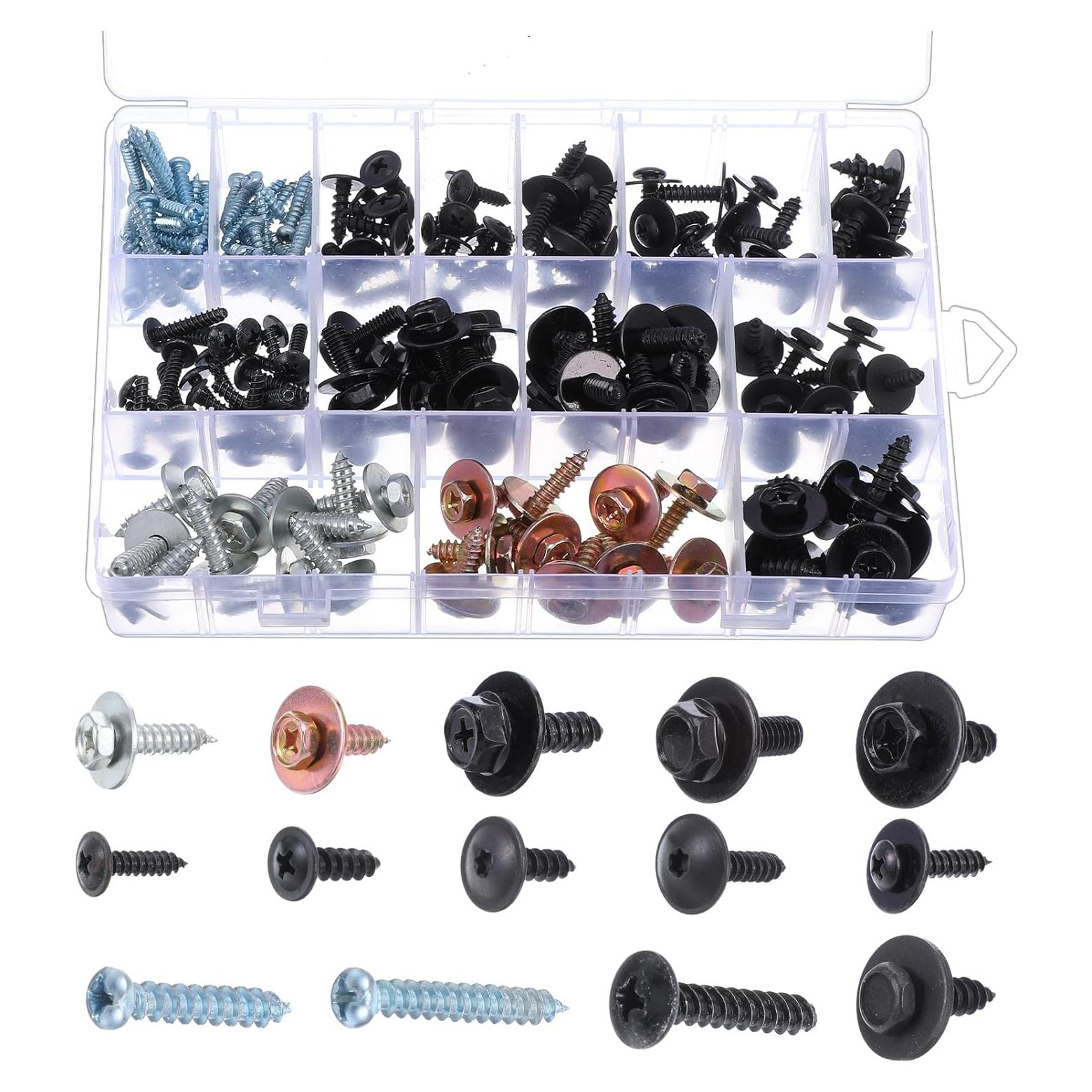 Kit de Tornillos de Carrocería JOUTYFOR 160 Piezas 14 Tamaños