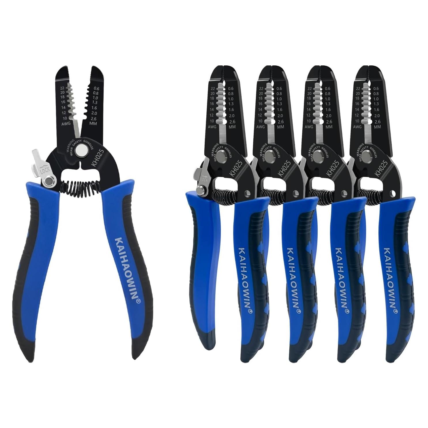 Pelacables KAIHAOWIN 5 Piezas con Bloqueo y Resortes 10-22 AWG