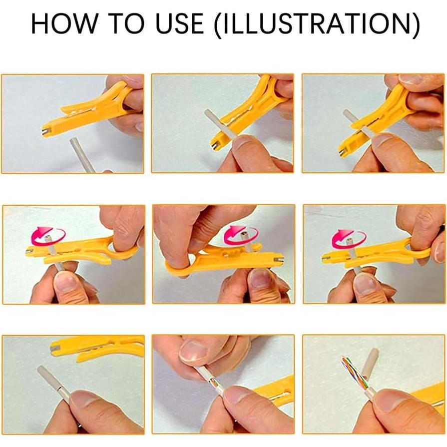 Mini Pelacables Tnfeeon 10 Pcs para Cables CAT-5, CAT-5e, CAT-6