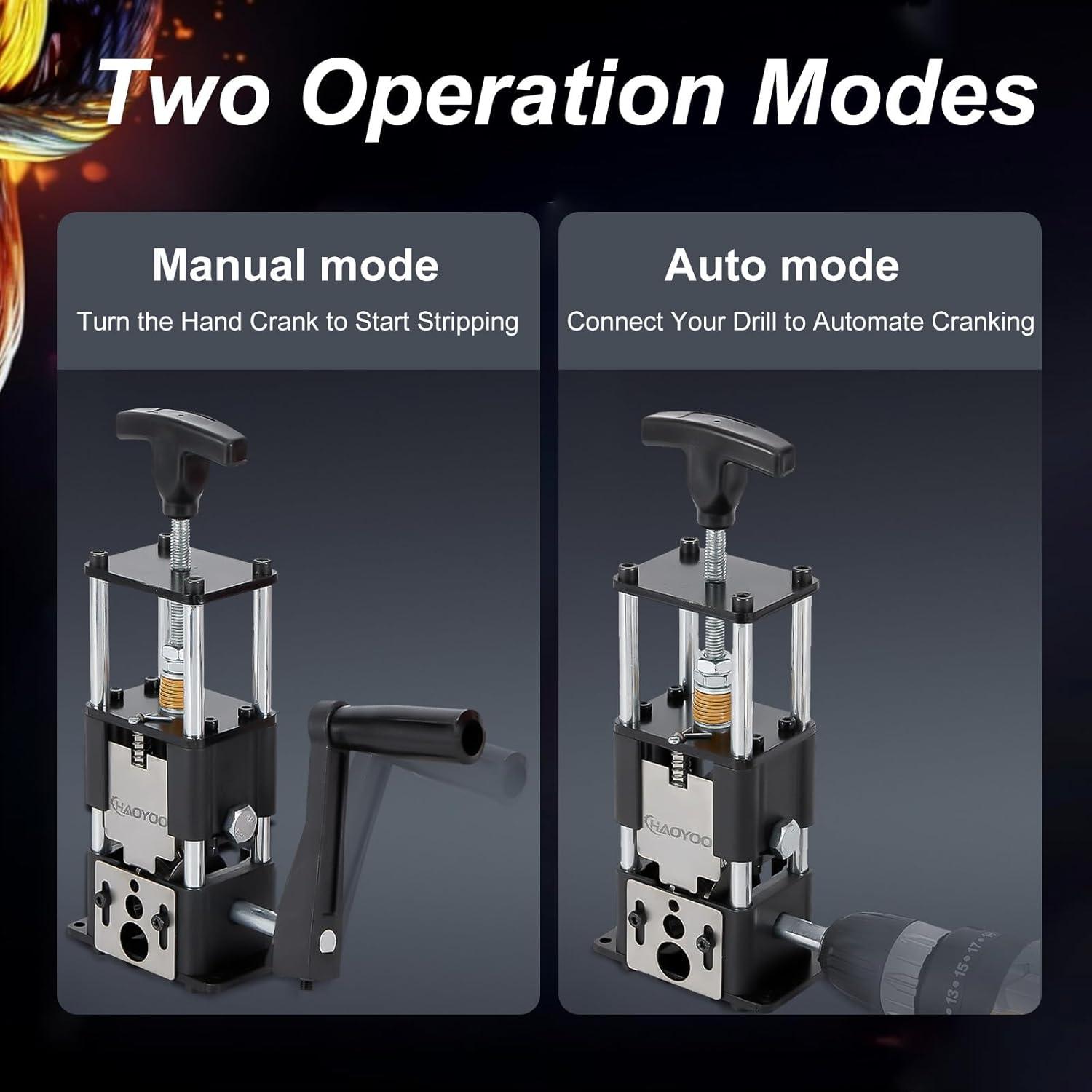 Máquina Desforradora de Cables HAOYOO HY-005-1 Manual y Taladro