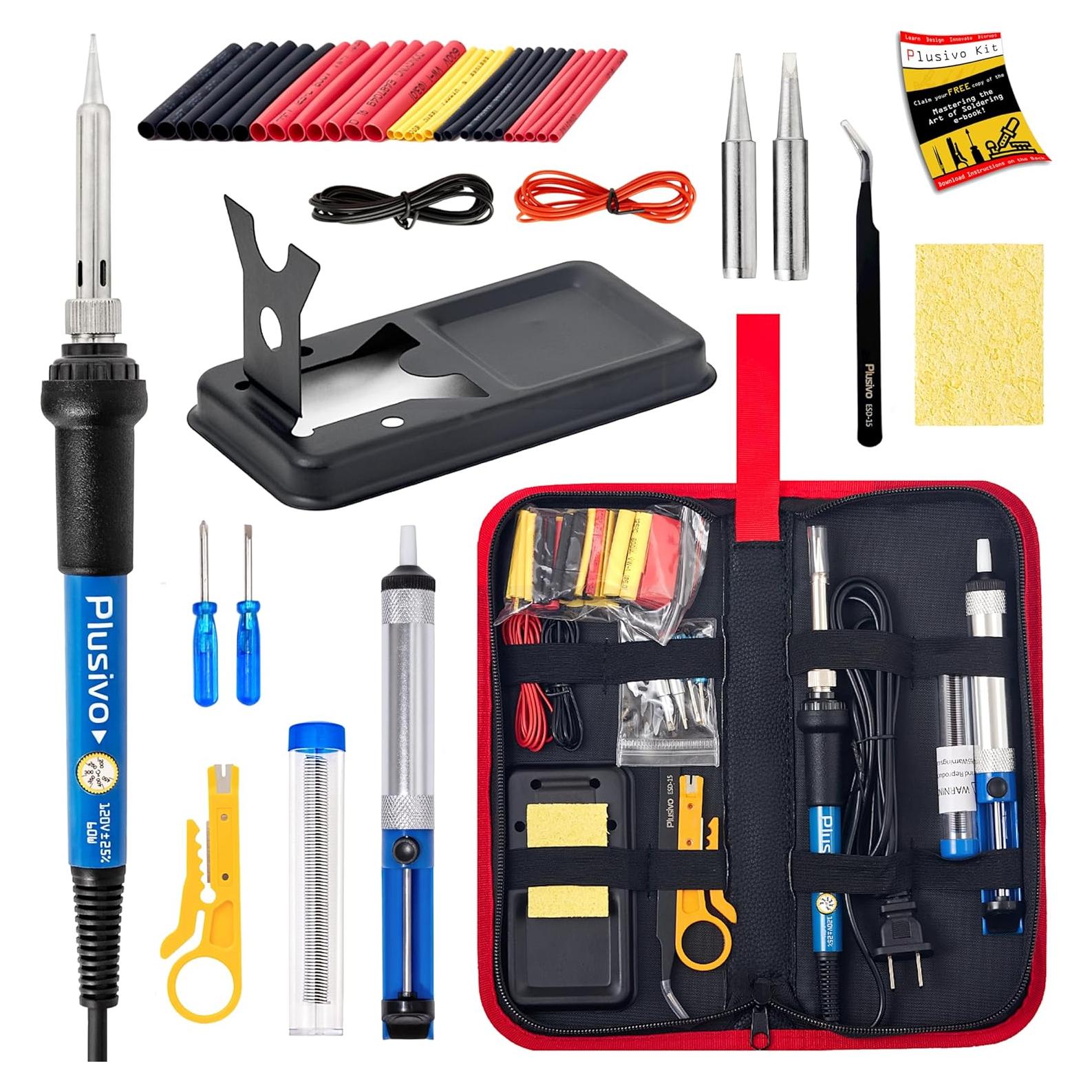 Kit de Soldador Plusivo 60W con Temperatura Ajustable 14 en 1
