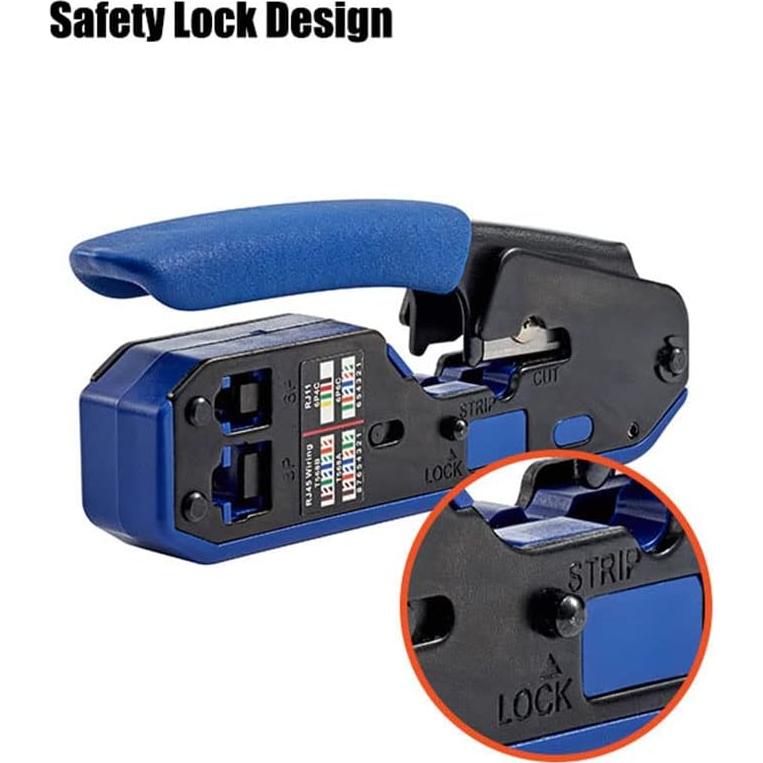 Kit de Crimpado RJ45 LSLANSOON 103 Piezas con Crimpadora