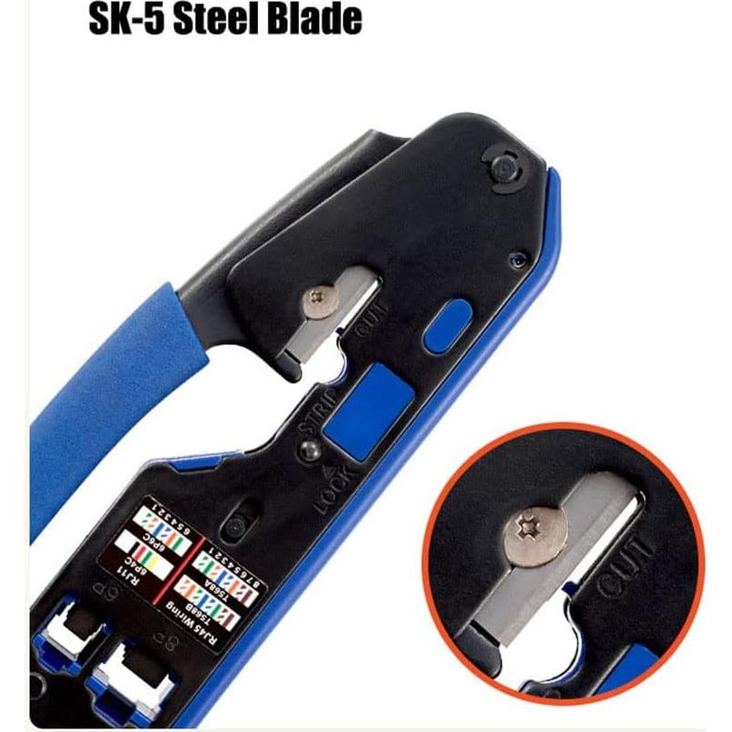 Kit de Crimpado RJ45 LSLANSOON 103 Piezas con Crimpadora