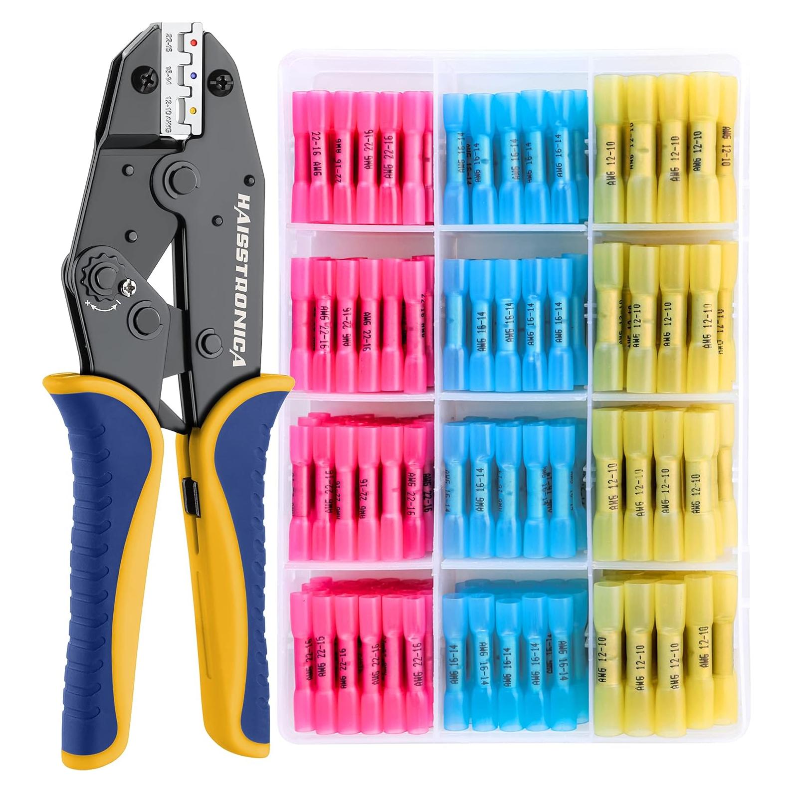 Herramienta de Crimpado Haisstronica HS-8327 + 200 Conectores