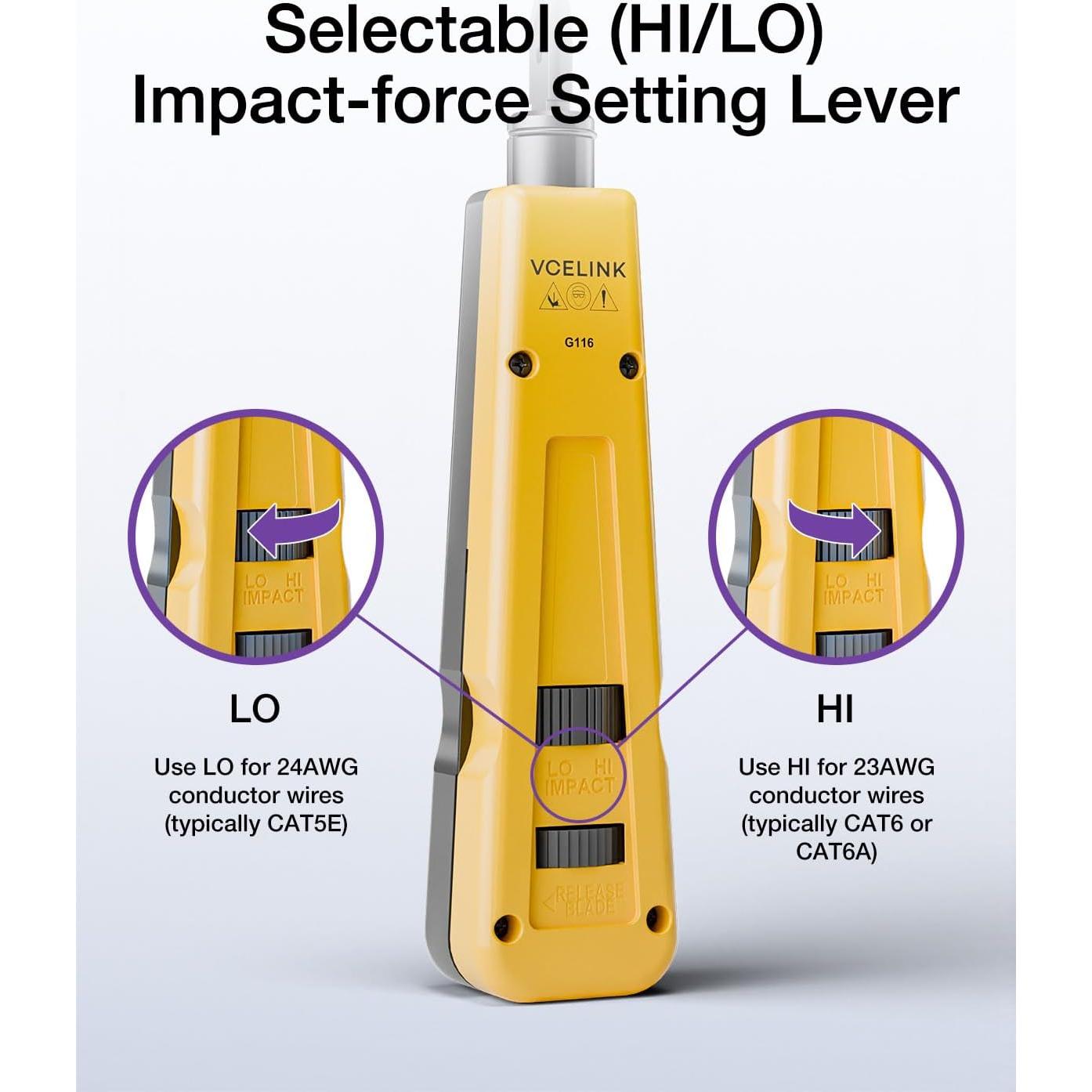 Herramienta Punch Down VCELINK con Soporte y Cortador RJ45