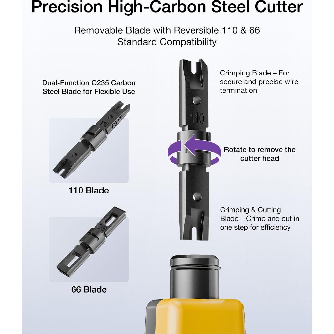 Herramienta Punch Down VCELINK con Soporte y Cortador RJ45