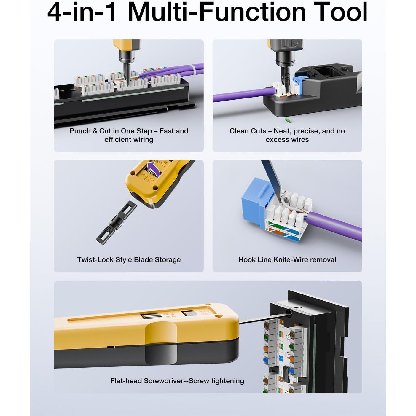 Herramienta Punch Down VCELINK con Soporte y Cortador RJ45