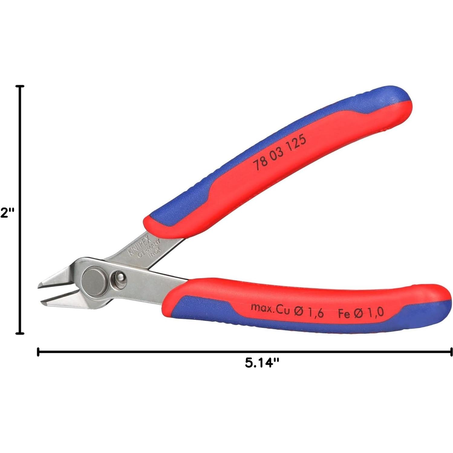 Cortador KNIPEX Super Knips 12.7 cm Acero INOX Multi-Componente