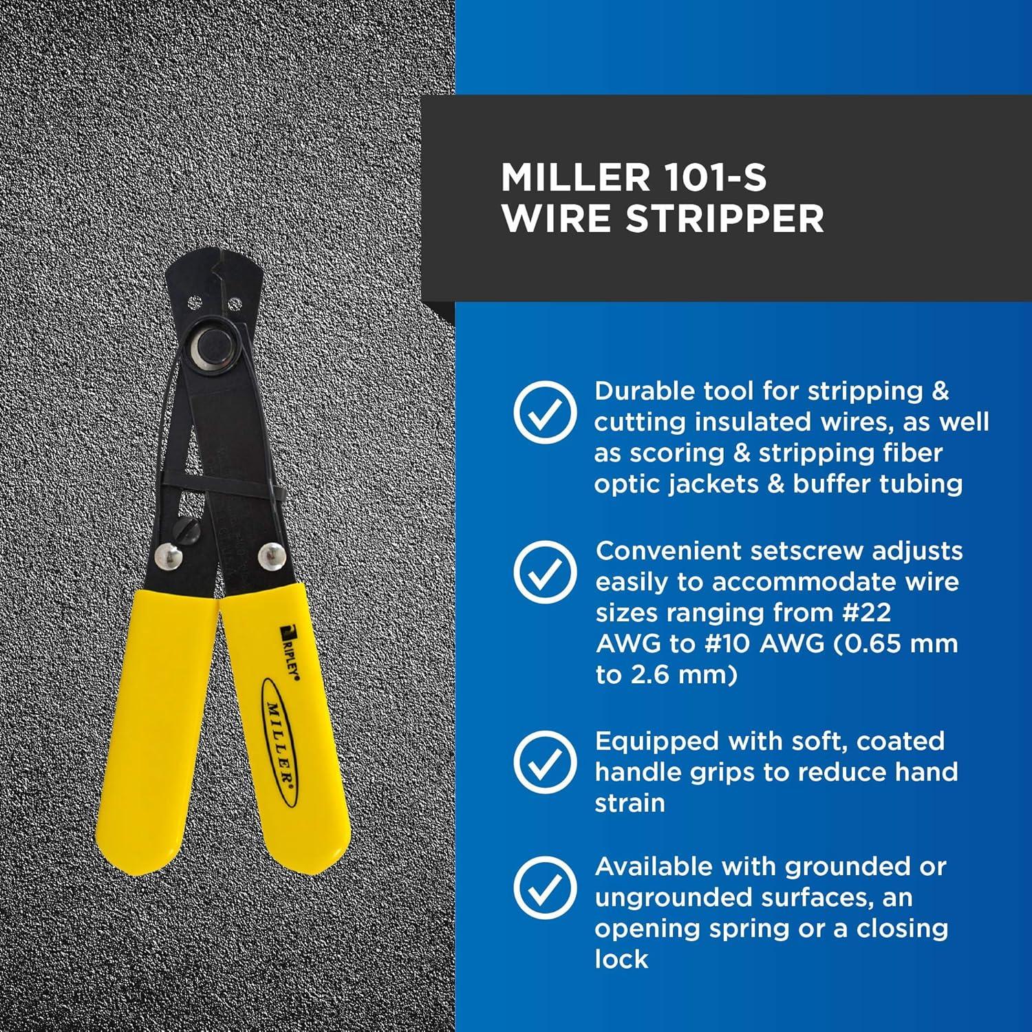 Pelacables Ajustable Miller 101-S para Electricistas 0.65-2.6 mm