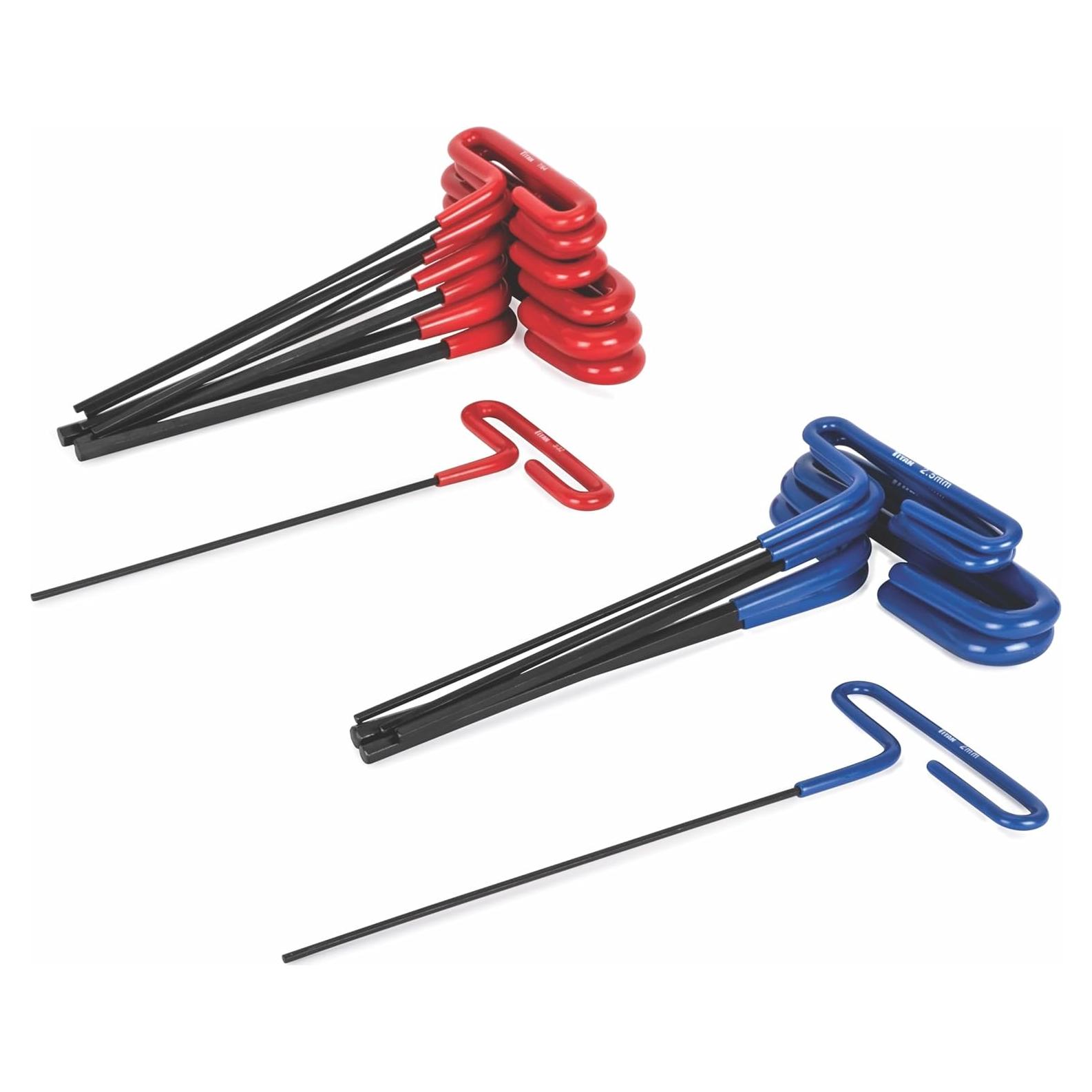 Juego de Llaves Hexagonales T-Handle Titan 14 Piezas SAE y Métrico