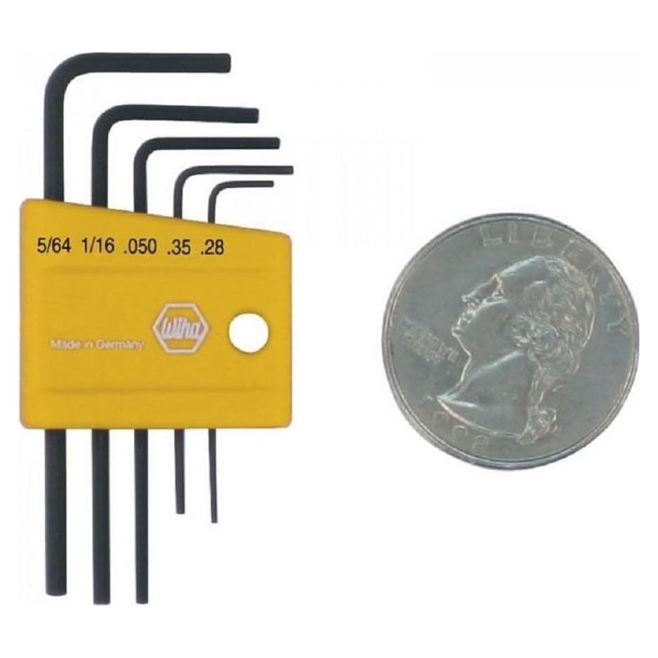 Juego de Llaves Hexagonales Cortas en L Wiha 35393 - 5 Piezas