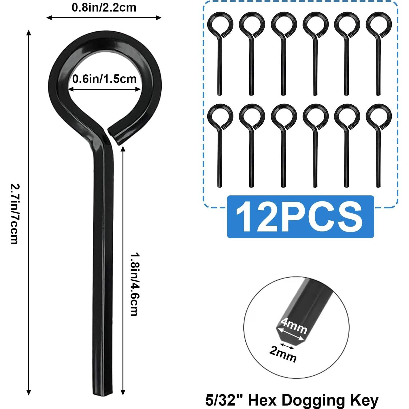 Juego de 12 Llaves Allen Hexagonales DENGXINWEI 5/32" Negro