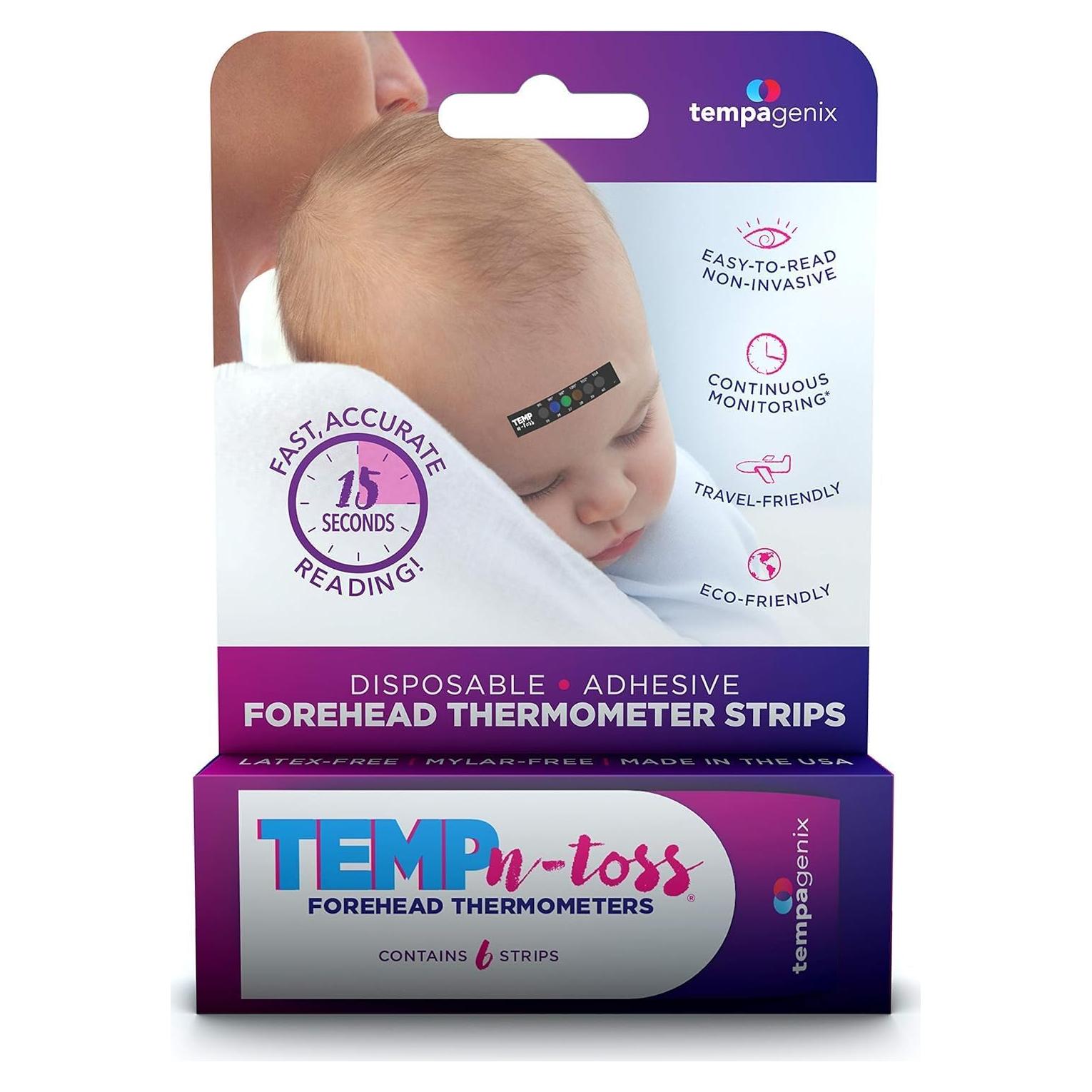 Tiras de termómetro desechables Temp-N-Toss - 6 unidades