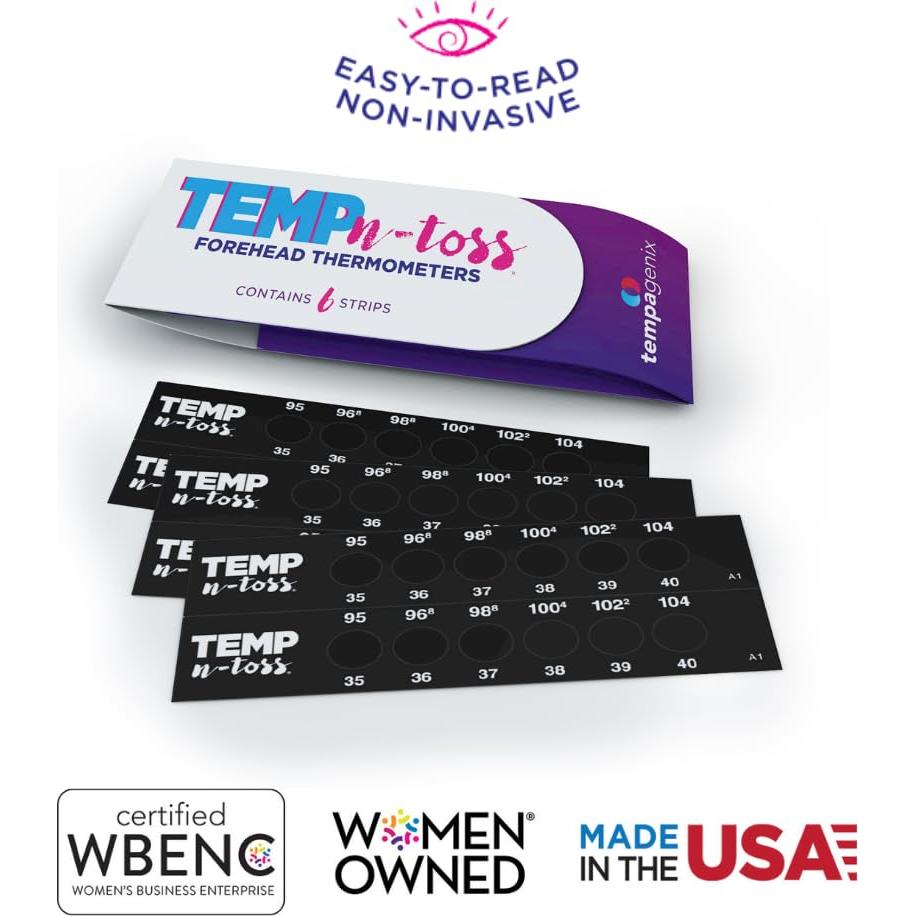 Tiras de termómetro desechables Temp-N-Toss - 6 unidades