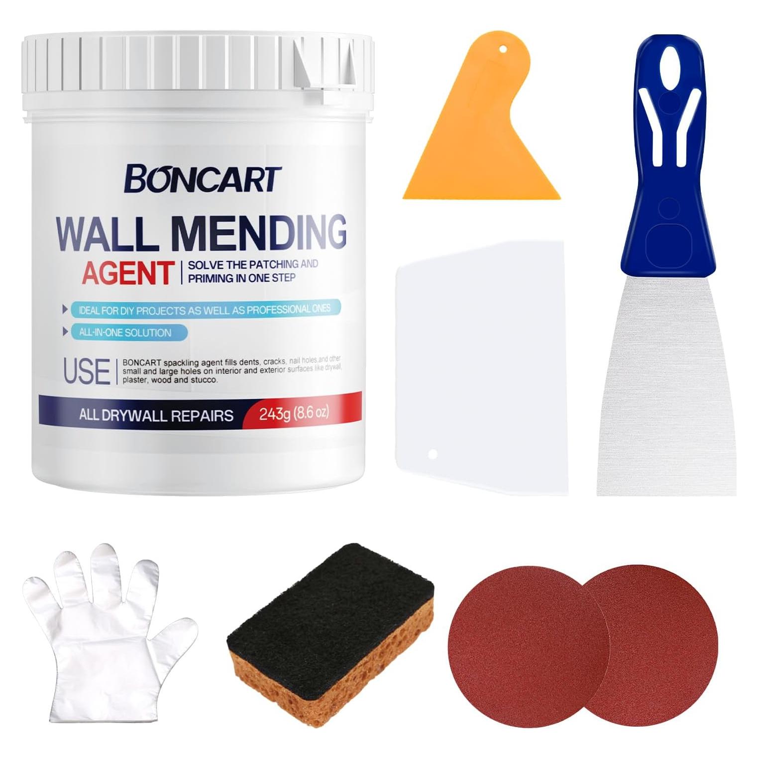 Kit de Reparación de Paneles de Yeso BONCART 8.6oz - Herramientas Todo en Uno