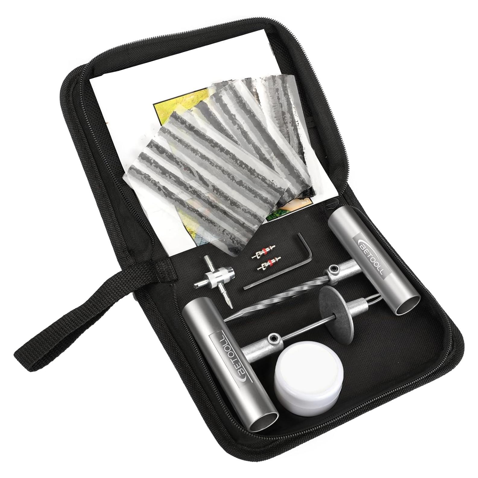 Kit de Reparación de Llantas BETOOLL 24 Pcs Universal para Coches y Motos