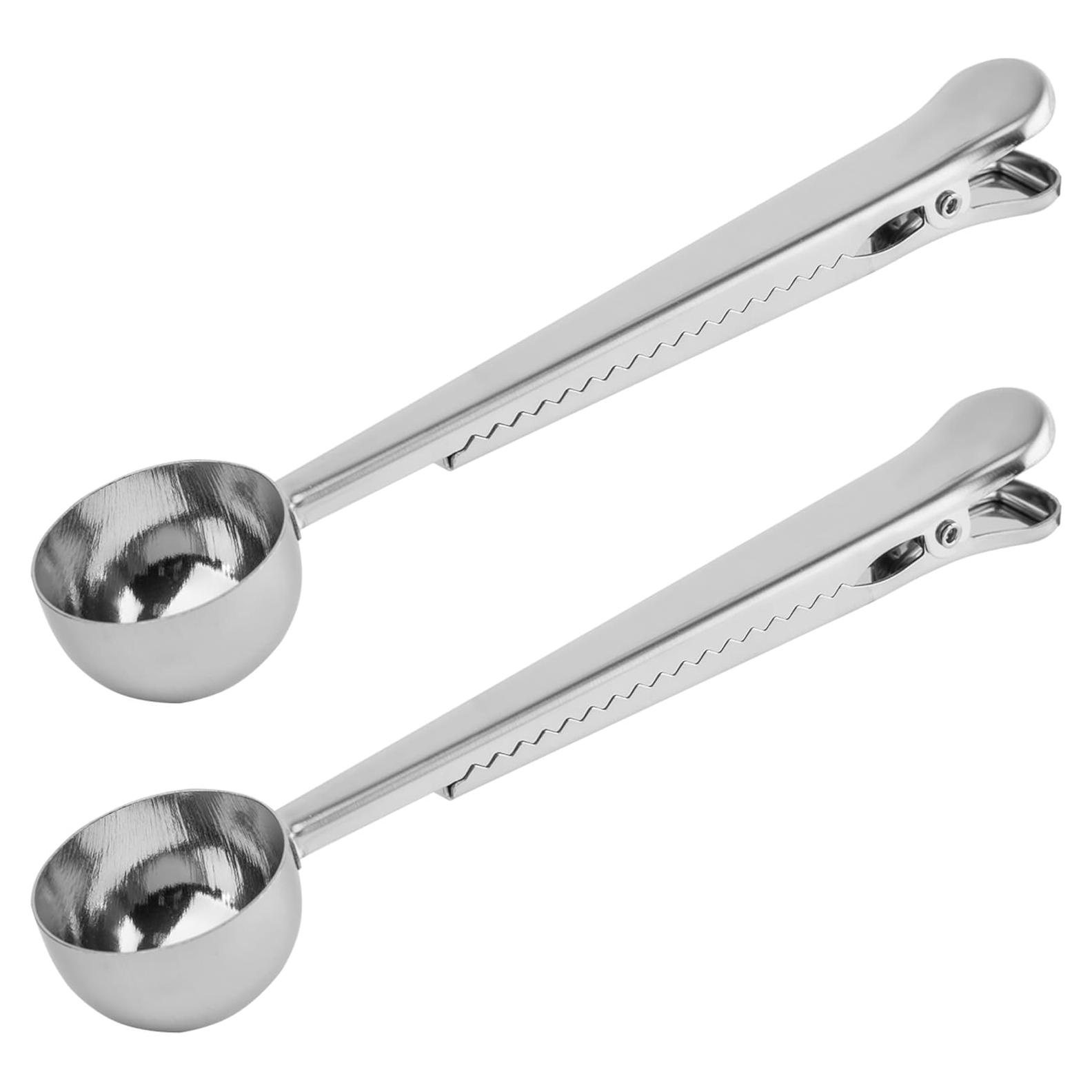 Cucharón Medidor de Acero Inoxidable GWOZI con Clip - 2 Pcs