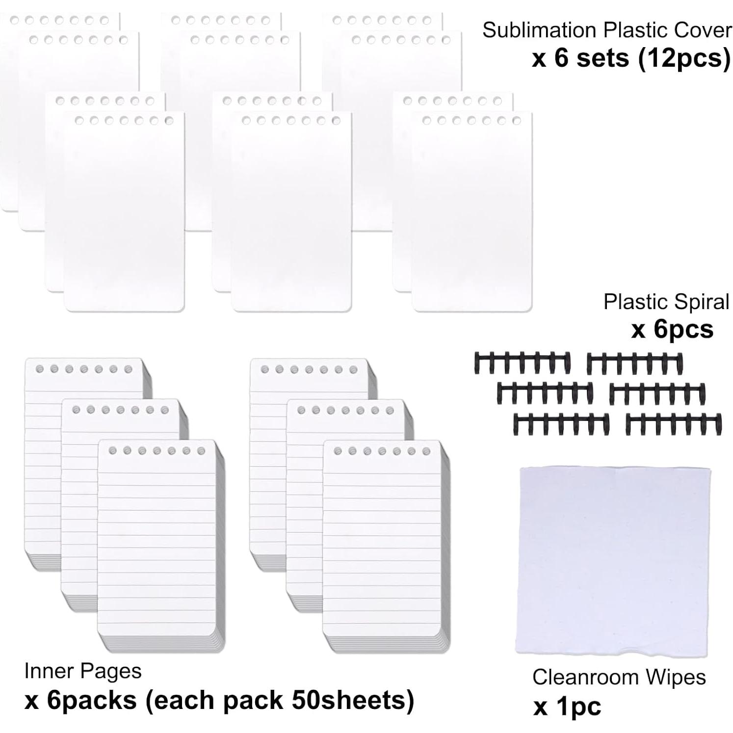 Paquete de 6 cuadernos impermeables InfiniteSub 3x5 cm personalizables
