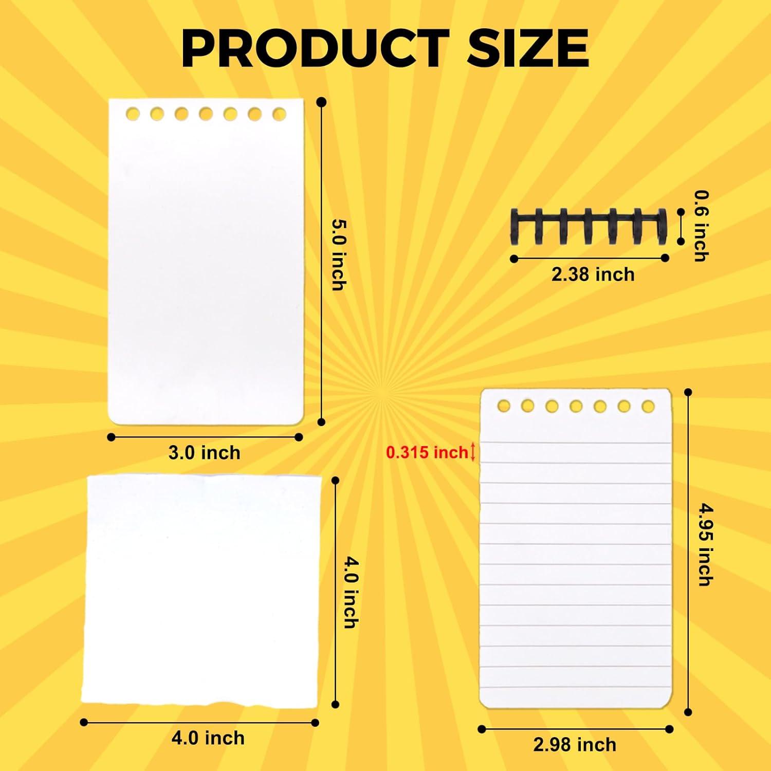 Paquete de 6 cuadernos impermeables InfiniteSub 3x5 cm personalizables