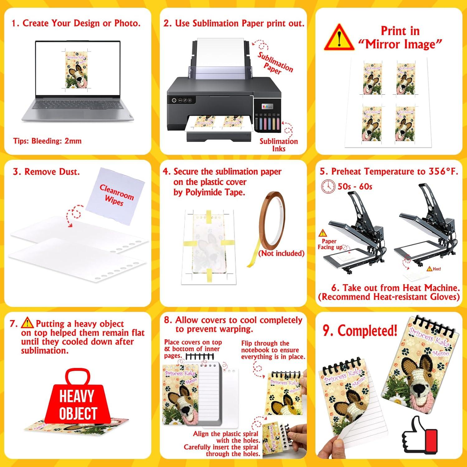 Paquete de 6 cuadernos impermeables InfiniteSub 3x5 cm personalizables