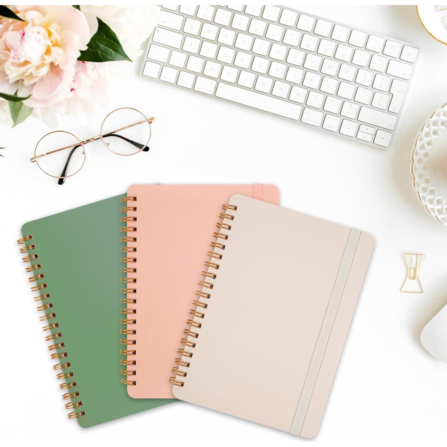 Cuadernos Espiral Utron 5x7 Morandi - 3 Piezas 70 Hojas