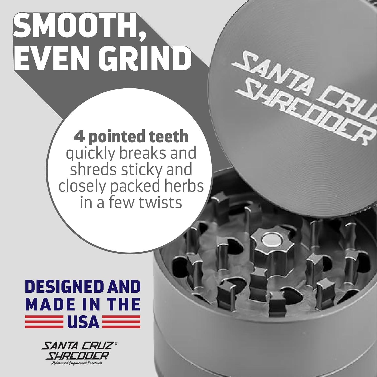 Molinillo de Especias Santa Cruz Shredder 3 Piezas 5.58 cm Gris