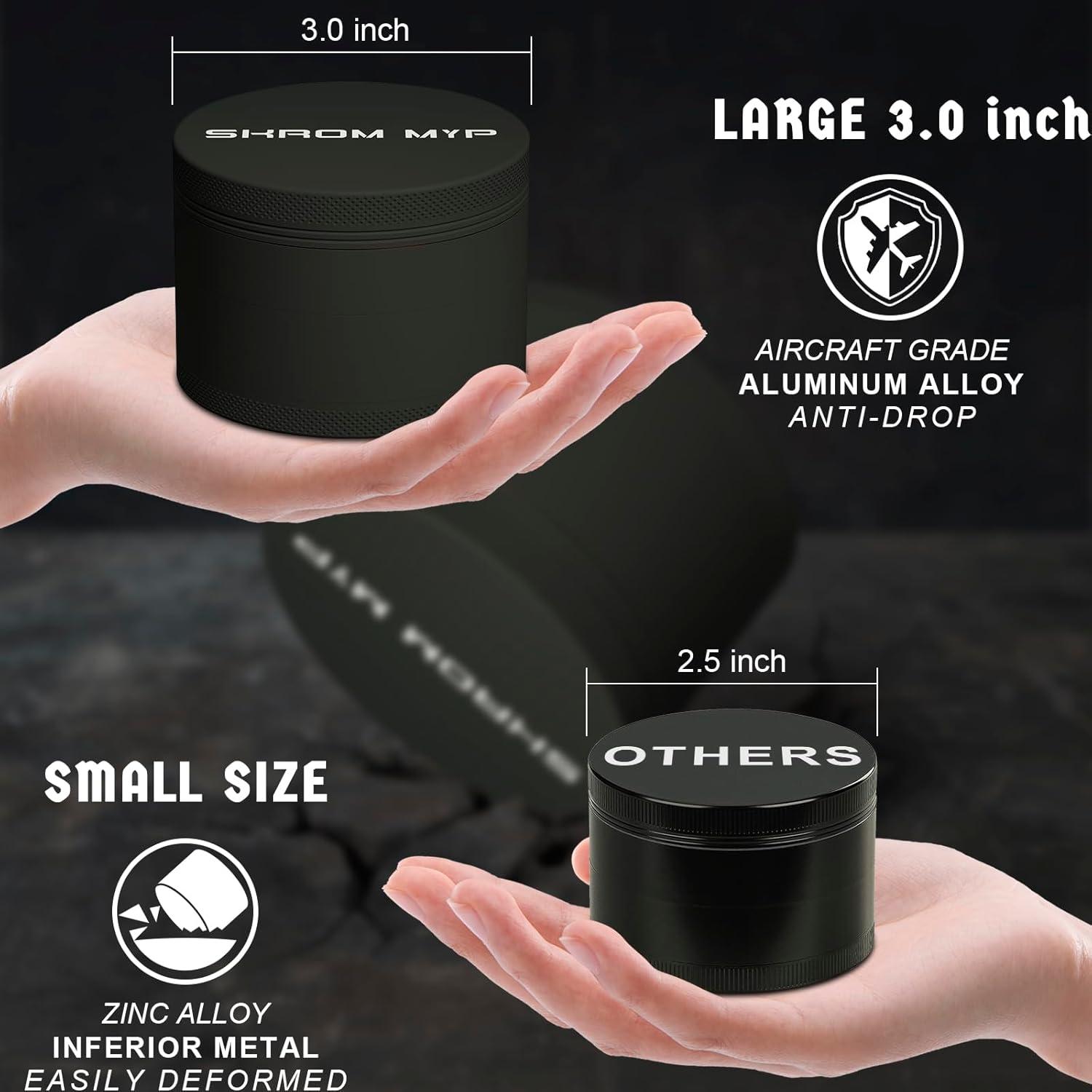 Molino de Especias SKROM MYP 7.62 cm Aluminio Negro/Dorado